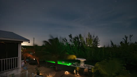 Backyard timelapse of my boat and fireplace in Sugarloaf Key Florida