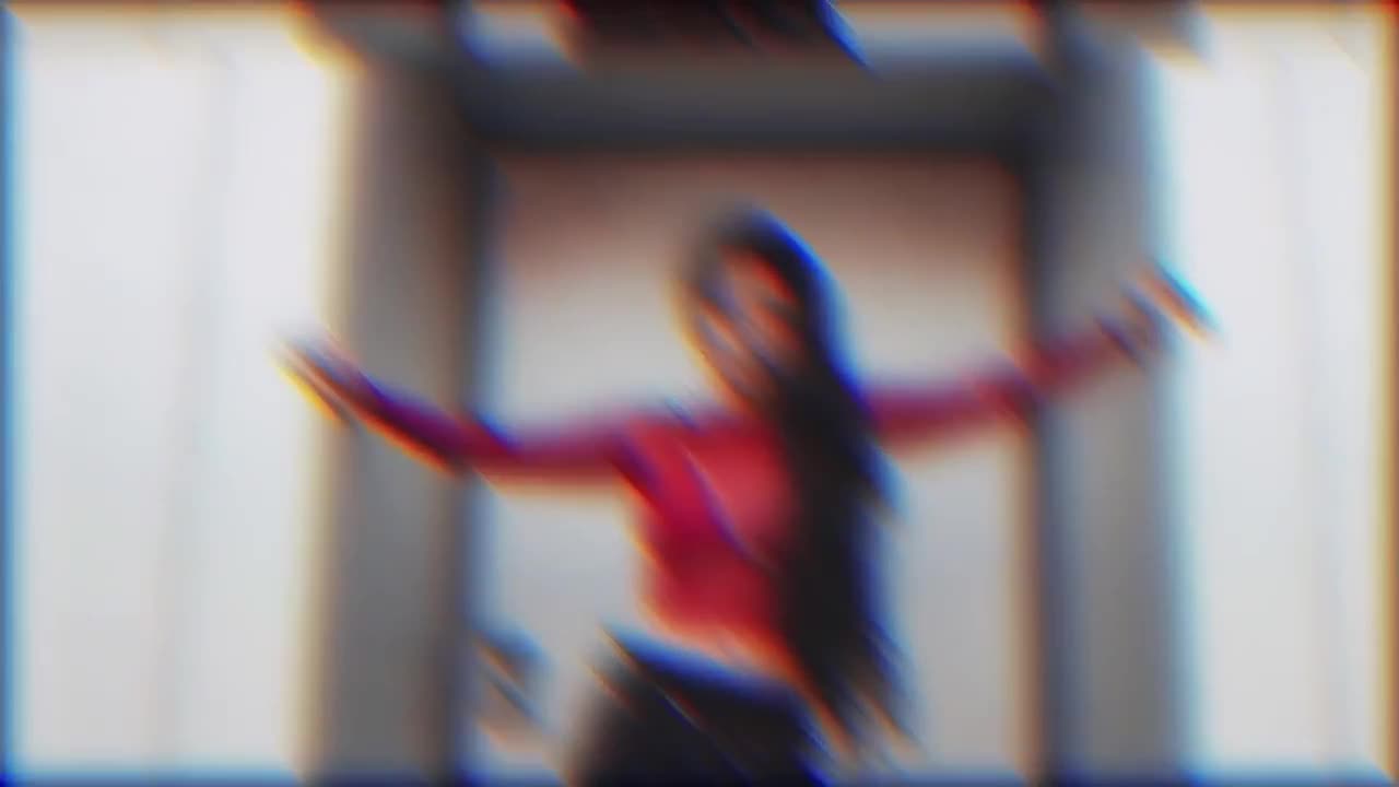 Stylish Woman Posing by Doors