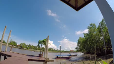 tiempo transcurrido: río mae klong, mercado flotante de amphawa, tailandia