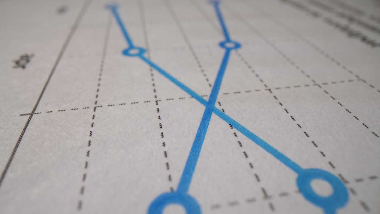 Close-up of a Line Graph Displaying Data Trends