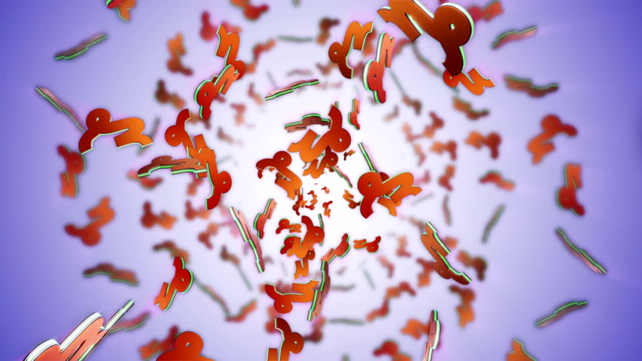 하락하는 조디악 기호, 별자리, 배경, 알파 채널, 루프