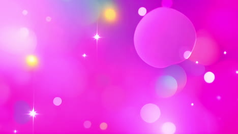 vibrant pink abstract background with bokeh lights and stars