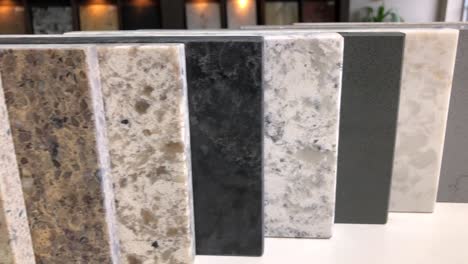 selección de encimeras de cocina de piedra natural granito, mármol y cuarzo