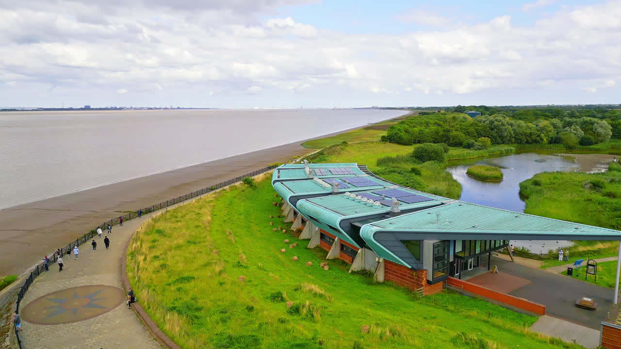 Aerial perspective of Humber Bridge in this captivating video