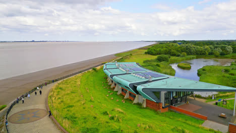 aerial perspective of humber bridge in this captivating video