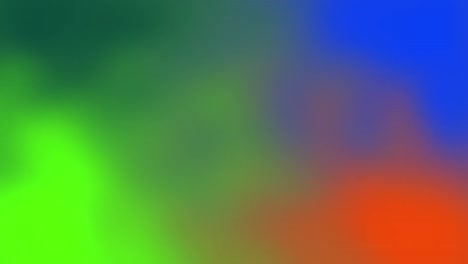 Animation-of-vibrant-green,-blue-and-orange-moving-abstract-shapes