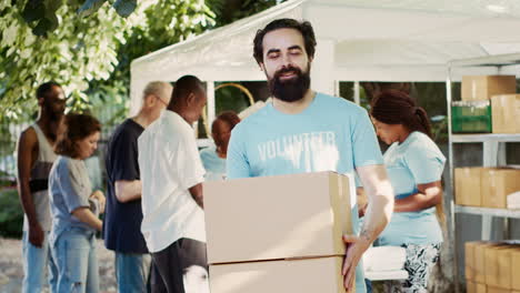 young man provides free food to homeless