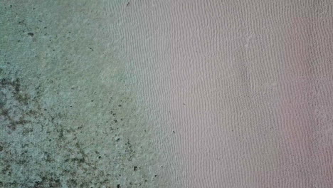 tiro de dron ascendente de aguas oceánicas poco profundas y claras