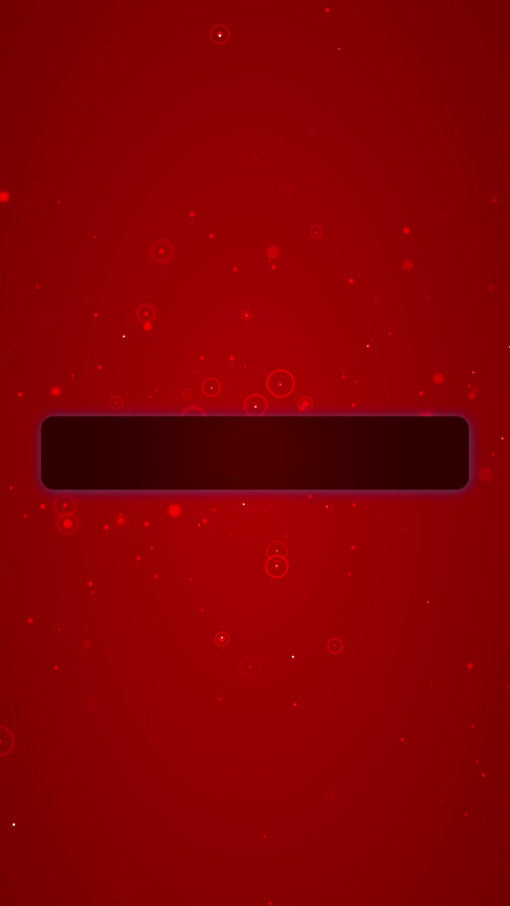 Fundo de banner arredondado vermelho com caixa de texto central escura, partículas brilhantes, círculos suaves e limpo