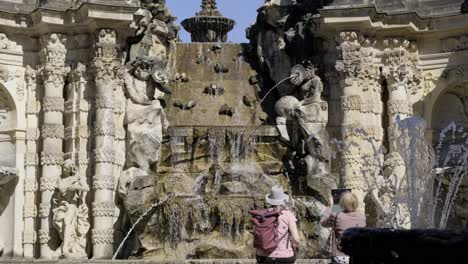 fountain in the zwinger palace in dresden germany saxony fountain in the zwinger palace in dresden germany saxony