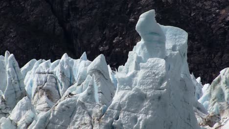 amazing jagged peaks of ice on top of margerie glacier form a unique shape