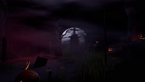 halloween night background animation, video in 4k