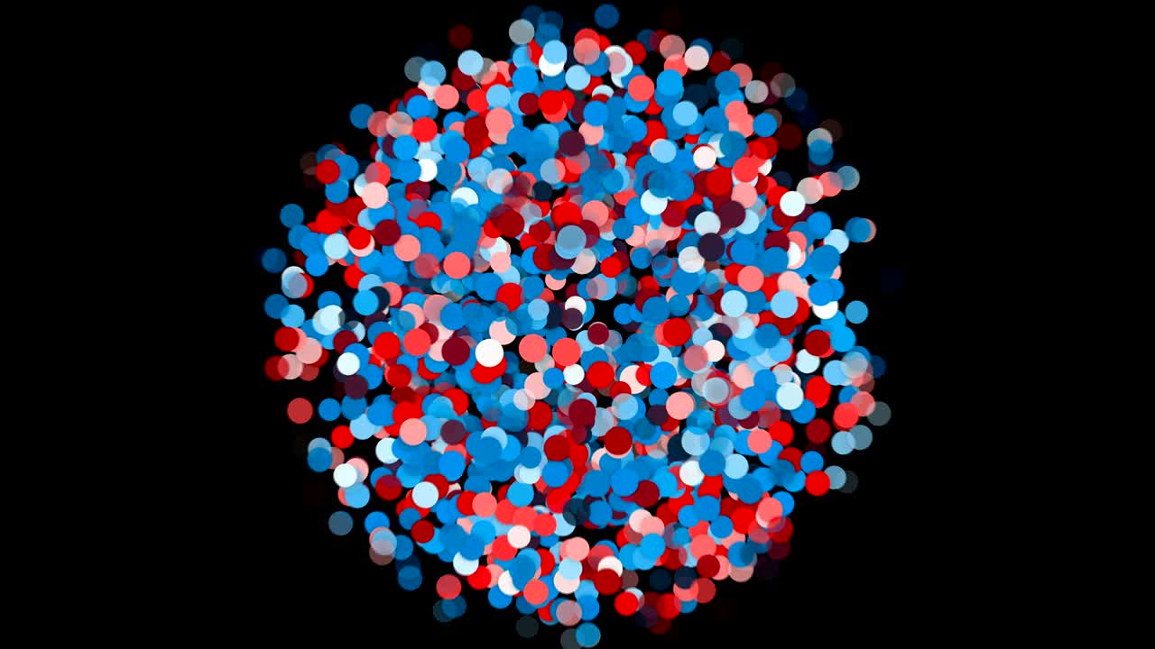 una esfera colorida compuesta de círculos. fondo abstractamente colorido