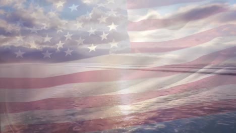 Animation-of-flag-of-united-states-blowing-over-seascape