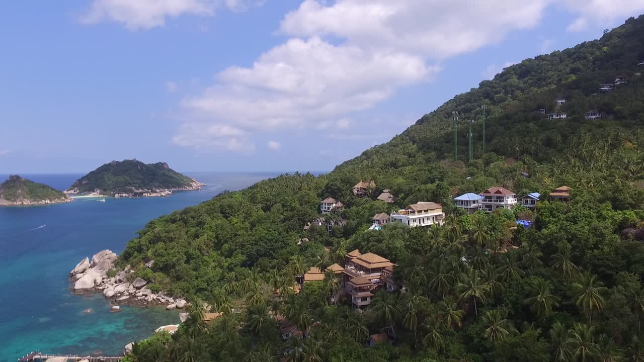 태국 섬 해안의 드론 뷰