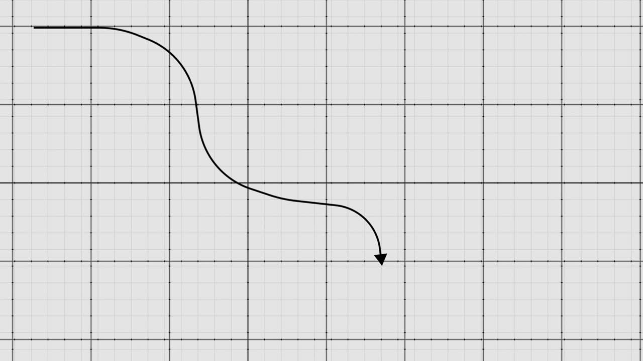 Stock price chart on the notebook page. Growth and decline dynamics. Creative financial concept.