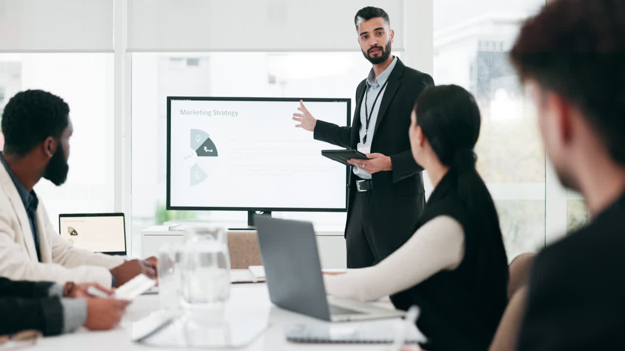 presentación, estrategia y liderazgo con el hombre