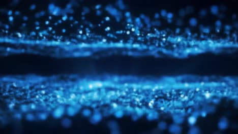 watch as vibrant blue particles move gracefully, creating a stunning display of light and motion. this captivating visual experience showcases the beauty of flowing energy in a dark setting.