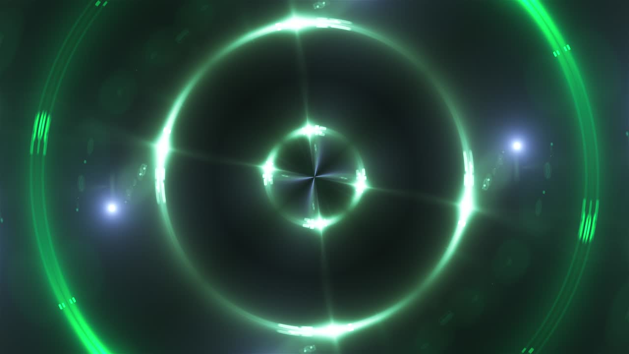 다채로운 프랙탈 조명의 3d 렌더링, 반이는 효과, 박이는 원의 컴퓨터 생성 배경