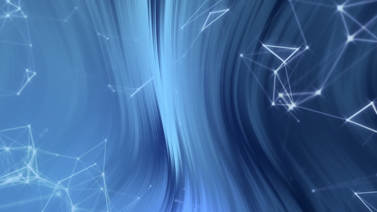 animación de líneas y conexiones azules sobre fondo azul