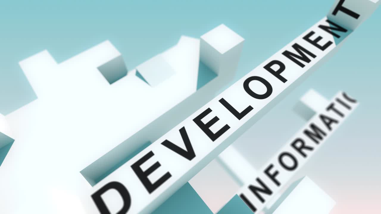 palabras de investigación animadas con cubos