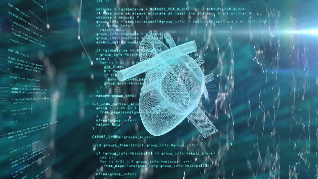 연결의 애니메이션, 과학적 데이터 처리 및 인간 심장