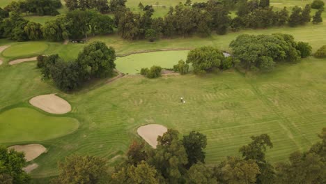 Two-golfers-on-golf-course,-Golf-Club-Buenos-Aires-in-Argentine