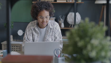 woman working from home