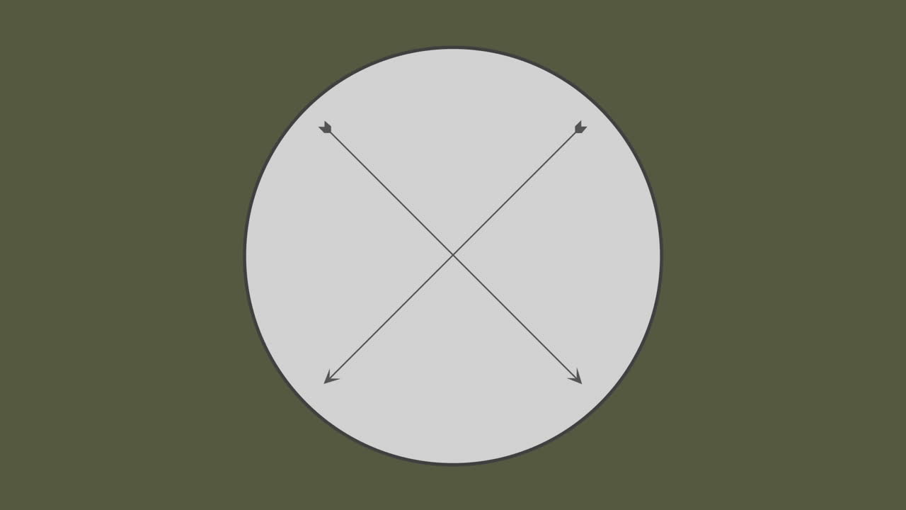 원 안의 십자 화살표