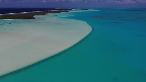 cook islands - aitutaki sandbar drone flight