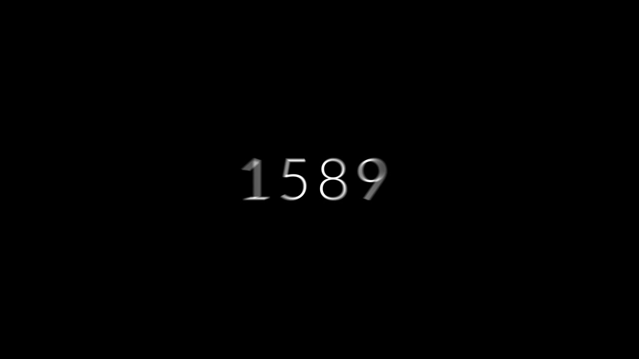 Numeric Countdown of Years on a Black Background