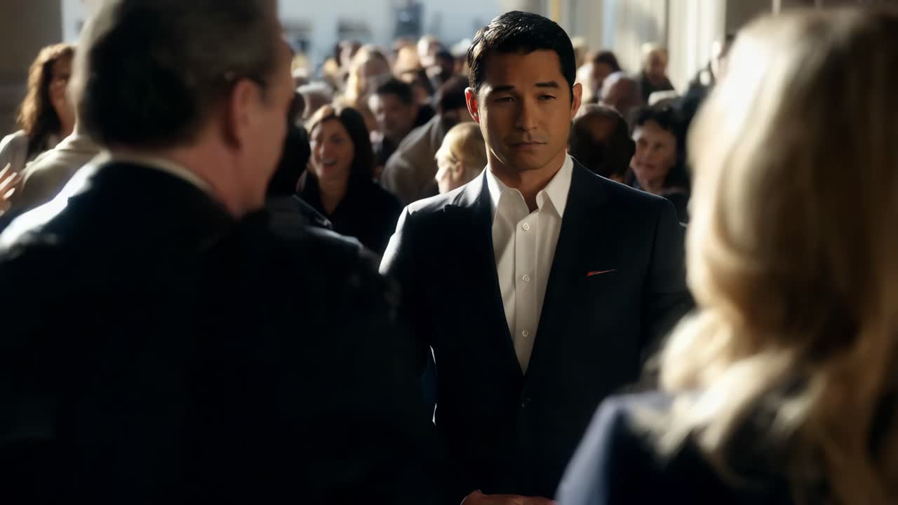 hombre en la multitud