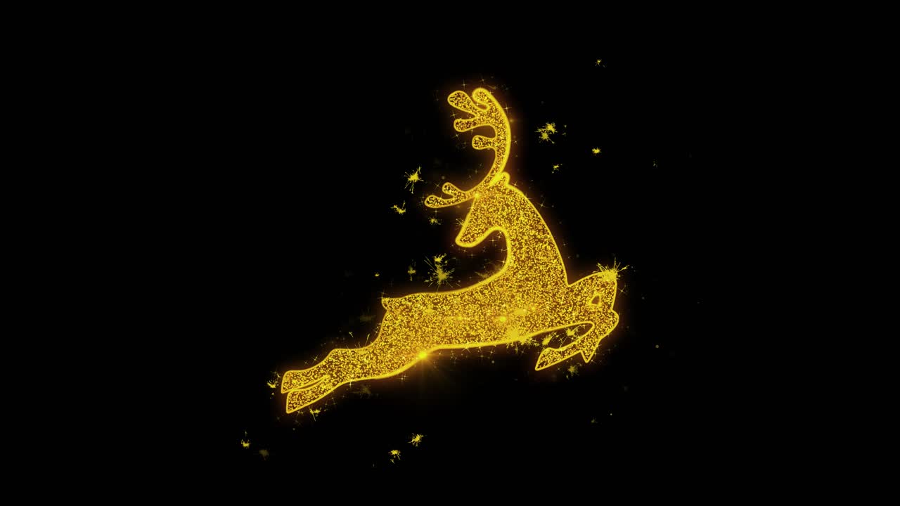 Golden Sparkling Reindeer