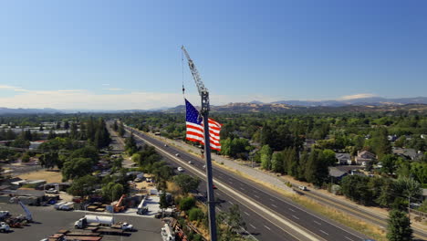 Bandera-Americana-Ondeando-En-El-Viento