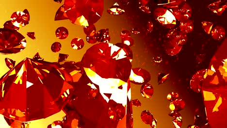 abstract 3d rendering with diamonds, animated background with moving geometric shapes. seamless 4k video.