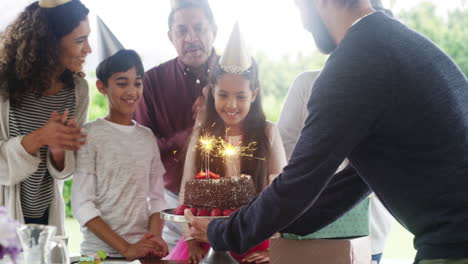 the party starts when the cake arrives!