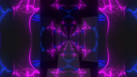 abstract neon geometric tunnel visuals