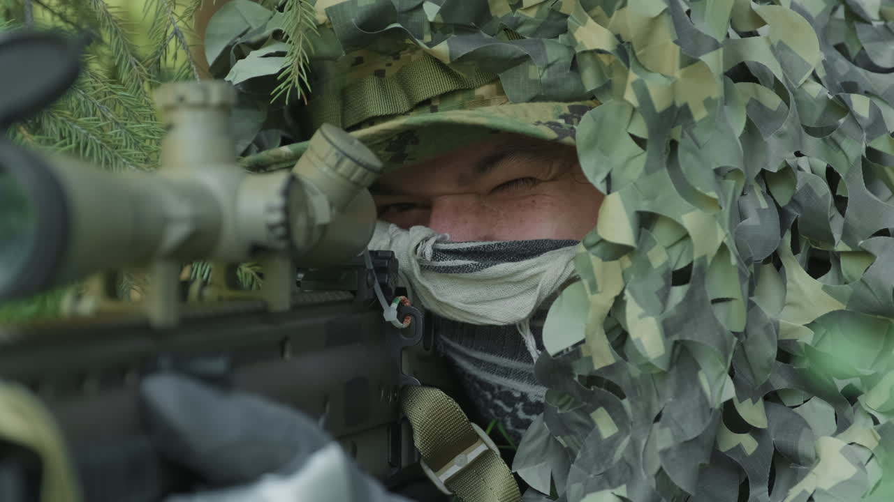 Disguised Military Man In Ambush