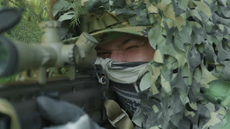 disguised military man in ambush