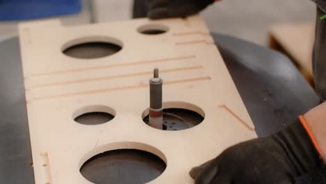 woodworking process with router