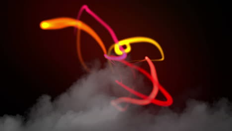 luces coloridas con humo
