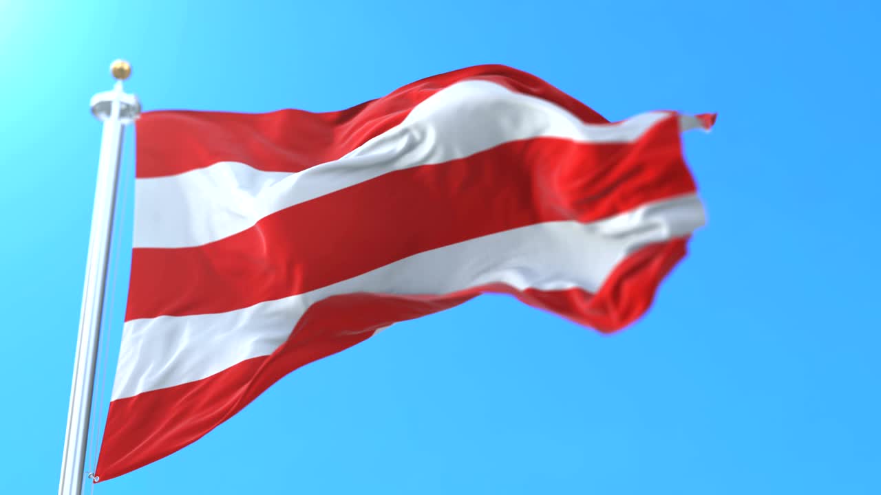 bandera de la ciudad italiana de cuneo en la región de piamonte, italia.