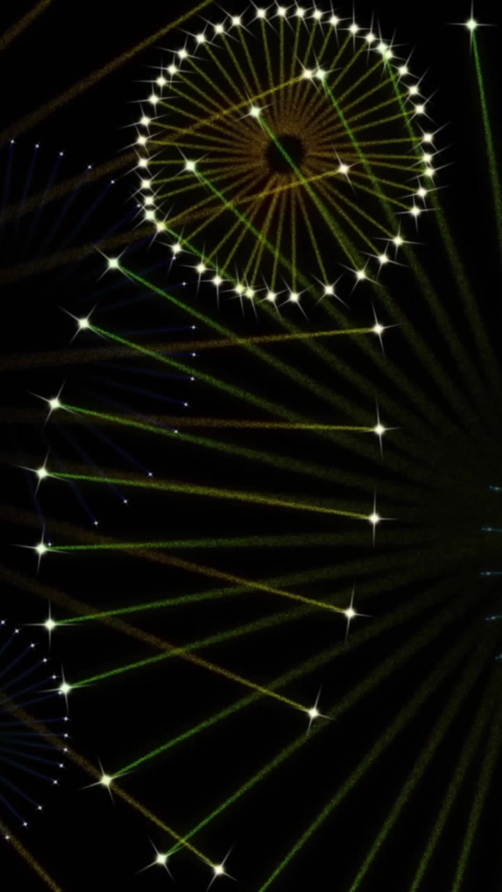 Animazione di fuochi d'artificio su sfondo nero