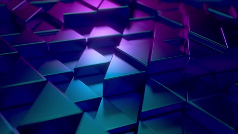 abstract background of metal glossy triangles. modern fashion lighting. seamless loop 4k animation