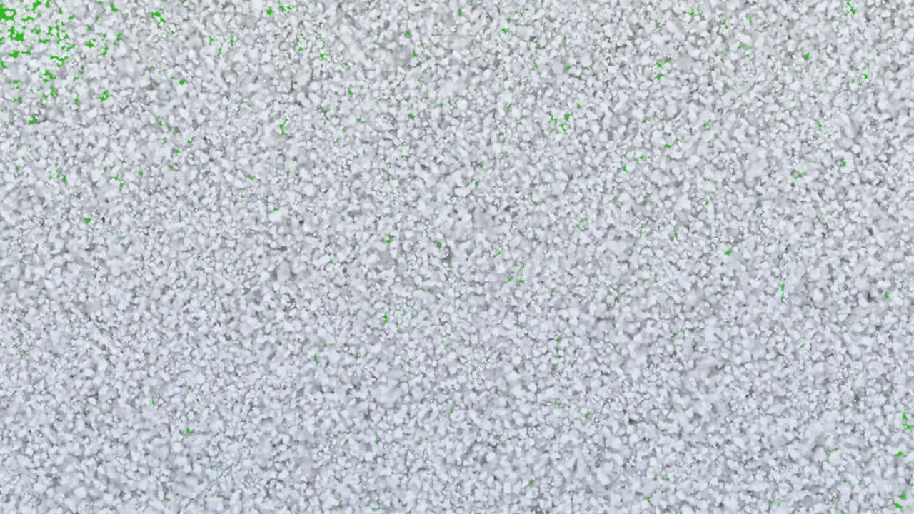 animaciones abstractas cayendo algodón, gráficos en movimiento sobre fondo verde