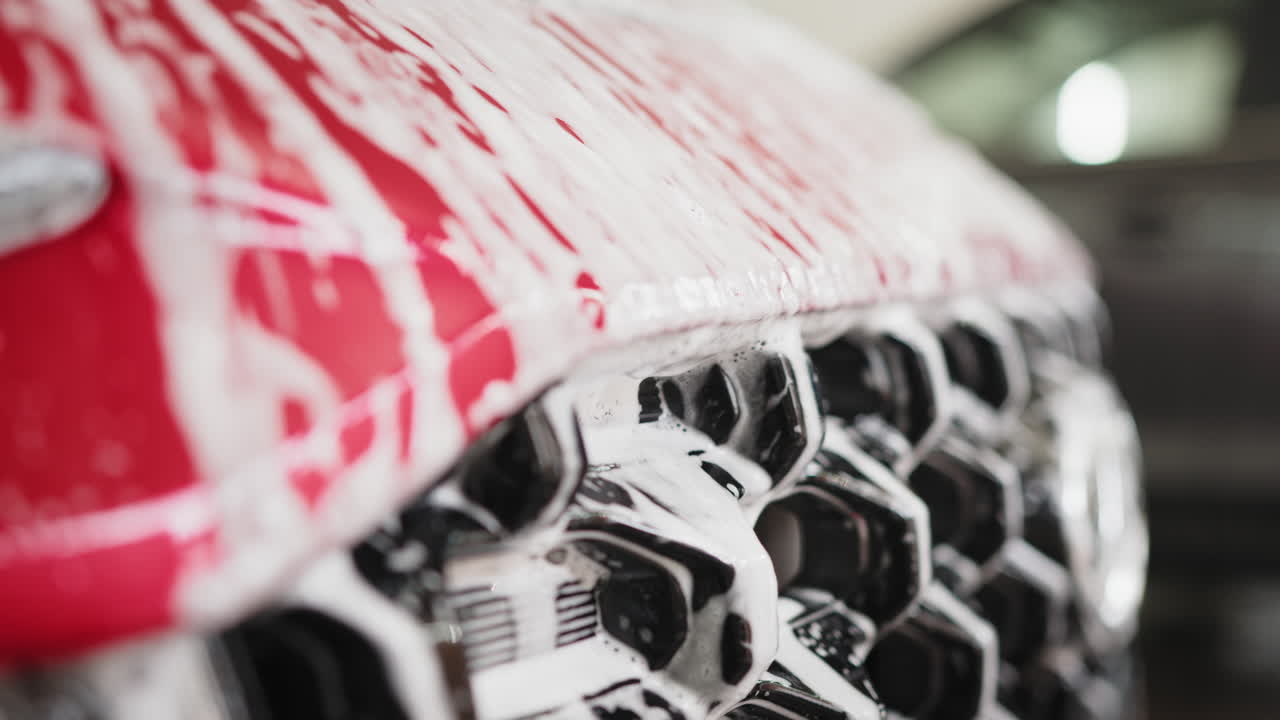 후드 에 비누 가루 를 넣은 자동차 세탁