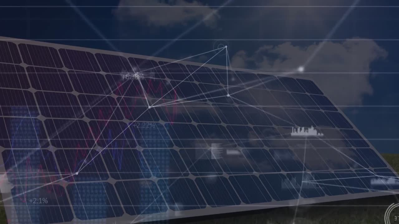 анимационная сеть соединений через обработку данных и сетку