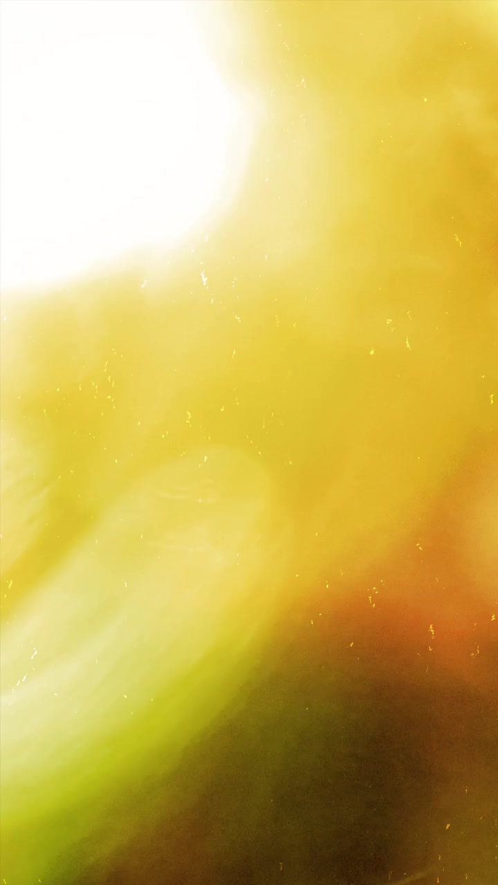 Abstract Light Leaks and Lens Flares in Green and Orange