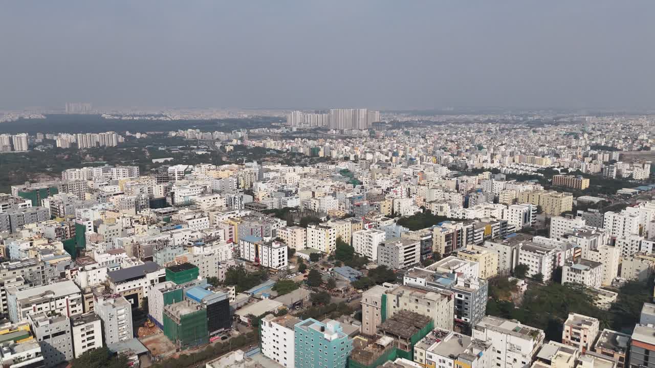 Vista aerea della città di Hyderabad.