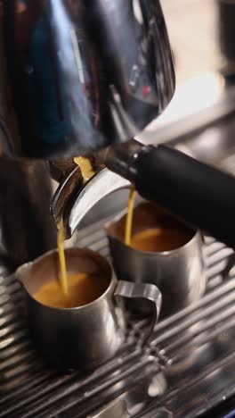 espresso being brewed